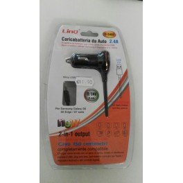 Cargador de coche USB 2.4A LINQ C-S407 