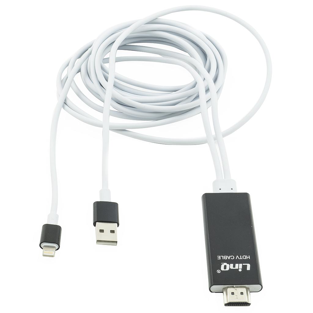 Adaptador HDTV para iPhone/iPad 4m linQ HD-iS704