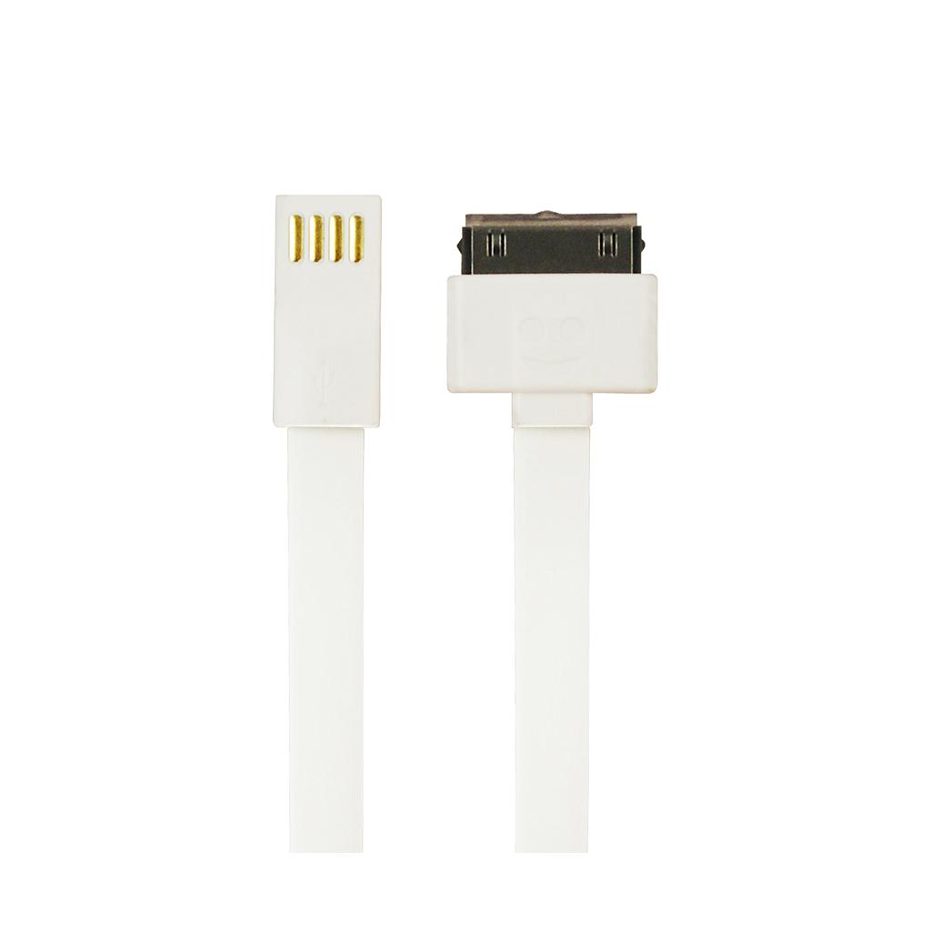 Cable plano para Iphone 4/4s 1.2m con Imán