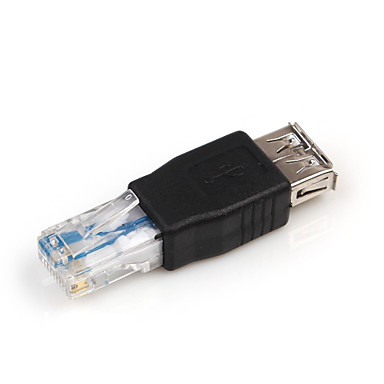 Adaptador USB Tipo A Hembra a RJ45 Macho Ethernet F / M,