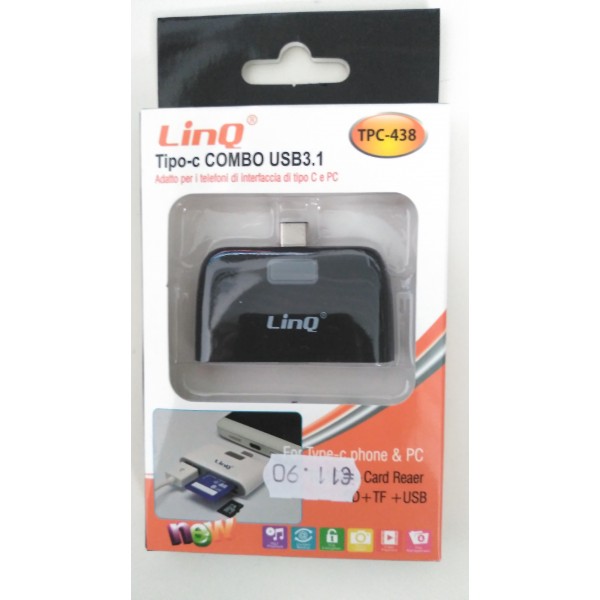 Lector de tarjetas Tipo C USB 3.1 LinQ TPC-438 