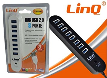 Hub USB 2.0 con 8 puertos linQ