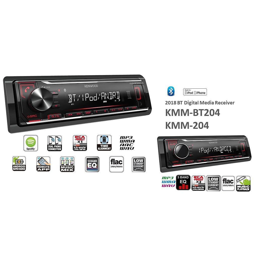 Radio USB para coche KENWOOD KMM-204