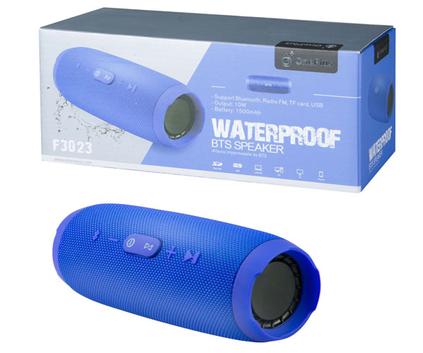 ALTAVOZ BLUETOOTH IMPERMEABLE F3023 TORPEDO / FM / MICROSD/ ONE+