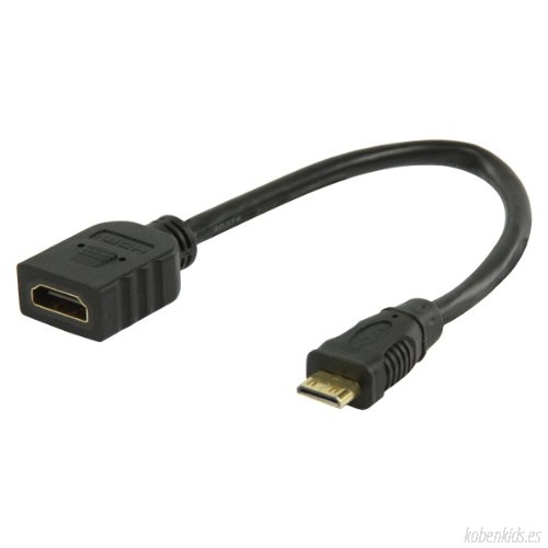 Cable Mini HDMI Macho a HDMI Hembra 0.2m HD-MNHD02M
