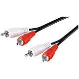 Cables de audio 0.5m 2x RCA M/M cable de audio 0,5 m 2 x RCA Negro, Rojo, Blanco