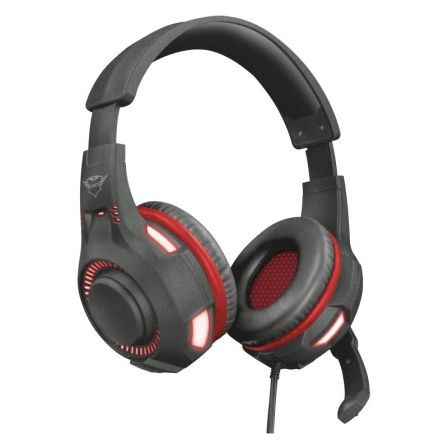 AURICULARES CON MICRÓFONO TRUST GAMING RAVU - MICRÓFONO ESCAMOTEABLE ALTA SENSIBILIDAD - DIADEMA AJUSTABLE - ALMOHADILLAS BLANDAS - CABLE 2M