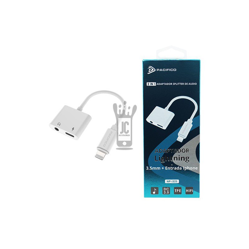 Adaptador 3.5mm + entrada Iphone Pacífico NP-I325