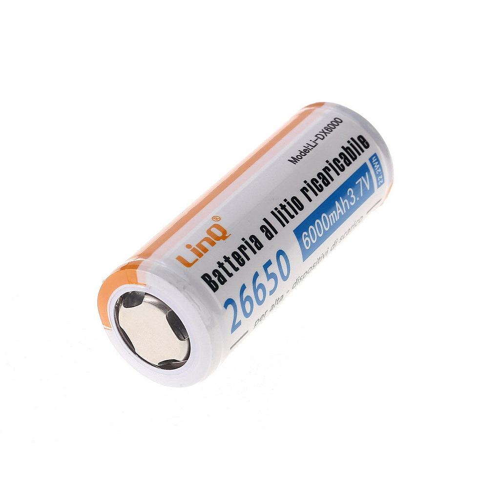 Batería de Litio 26650 Recargable 6000mAh 3.7V LinQ Li-DX6000