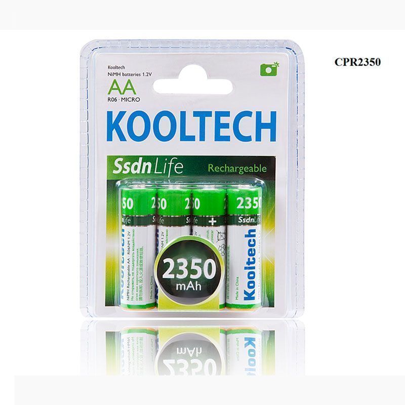 Pilas recargables AA Blister de 4, 2350mAh Kooltech CPR2350