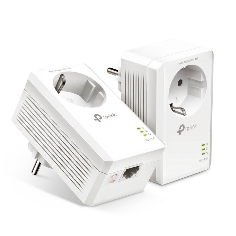 Adaptador Powerline TPLink AV1000 1000Mbps/ Alcance 300m/ Pack de 2