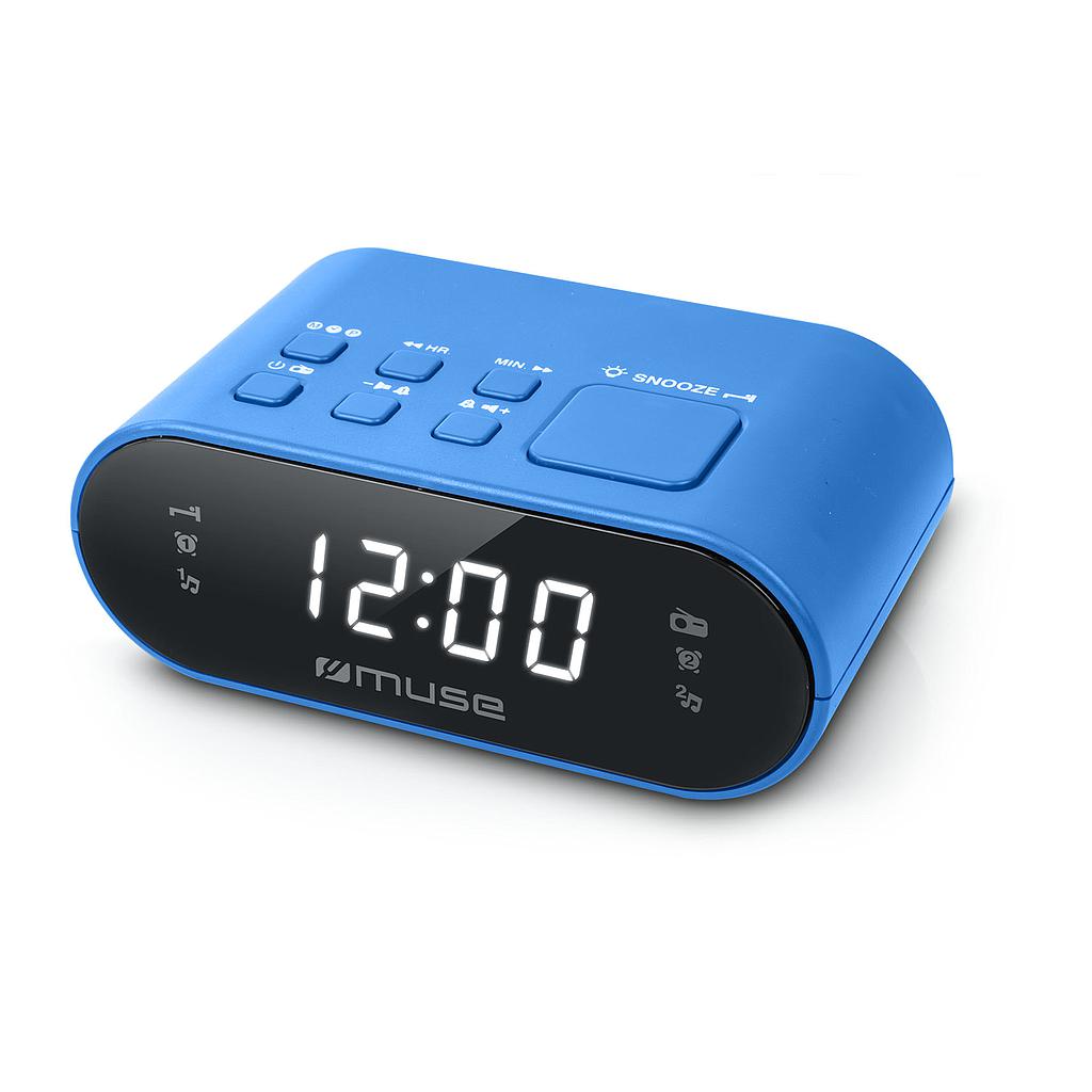 Radiodespertador con 2 alarmas PLL, Reloj de 24 Horas, regulador de Intensidad M-10 BL