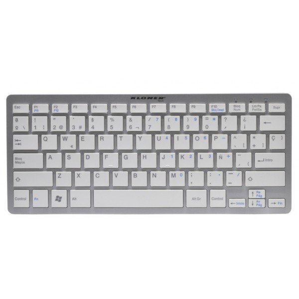 Mini teclado aluminio y blanco USB KTU0021