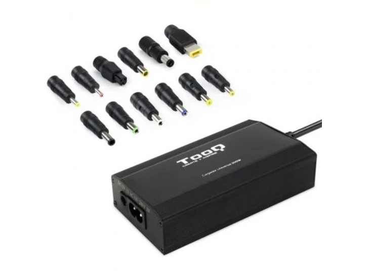 Cargador de Portátil TooQ TQLC-100BS01M/ 100W/ Manual/ 12 Conectores/ Voltaje 12-24V/ 1 USB